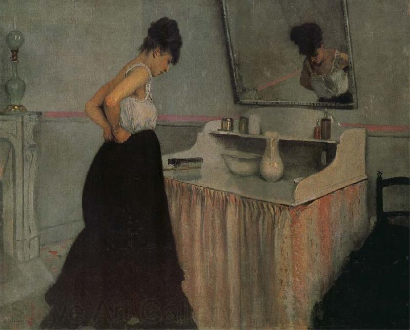 Gustave Caillebotte The fem in front of the toilet table Spain oil painting art